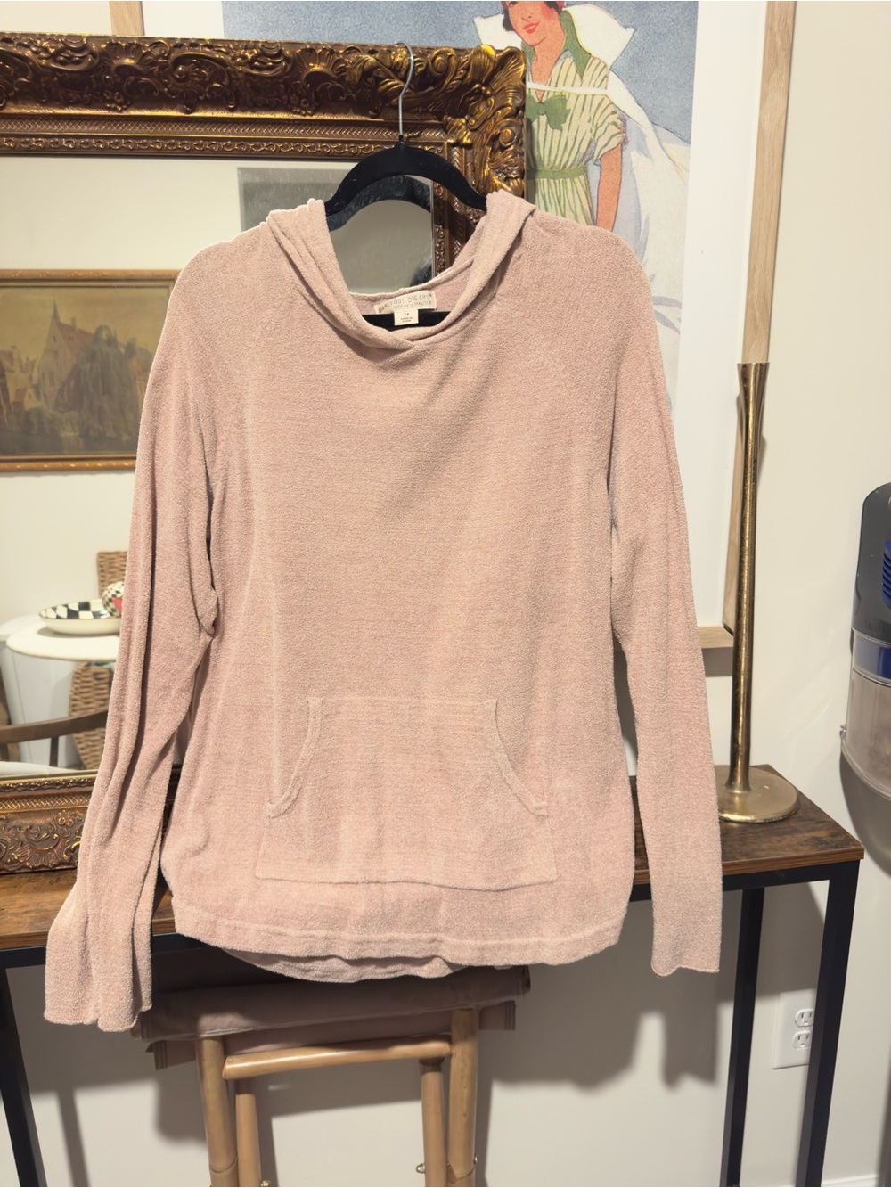 Barefoot Dreams Hooded Pullover Sweater - Blush